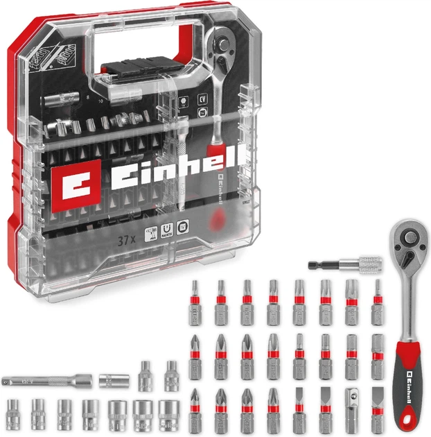 Набір біт та торцевих ключів Einhell L-Case 37 шт. (49109022) - зображення 2