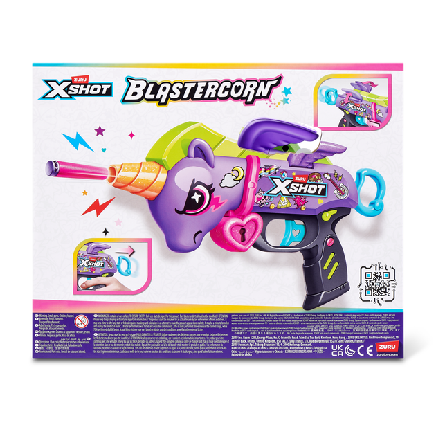 Скорострельный бластер Zuru X-Shot Purple Blastercorn 16 патронов (193052089960) - Фото 3 Скорострельный бластер Zuru X-Shot Purple Blastercorn 16 патронов (193052089960) - изображение 3