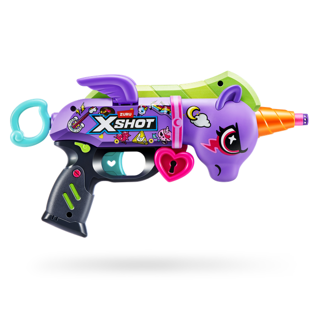 Скорострельный бластер Zuru X-Shot Purple Blastercorn 16 патронов (193052089960) - Фото 5 Скорострельный бластер Zuru X-Shot Purple Blastercorn 16 патронов (193052089960) - изображение 5