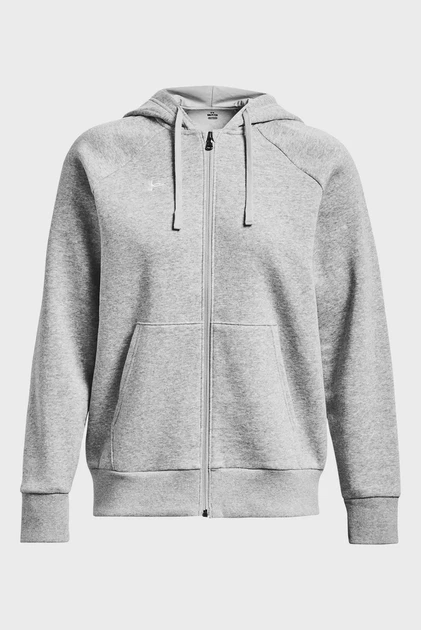 Жіноче сіре худі UA Rival Fleece FZ Hoodie Under Armour S 1379497-012 - зображення 5
