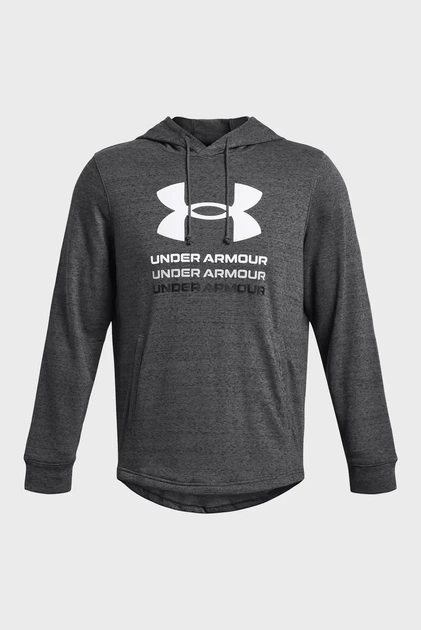 Чоловіче темно-сіре худі UA Rival Terry Graphic Hood Under Armour XXL 1386047-025 - изображение 3