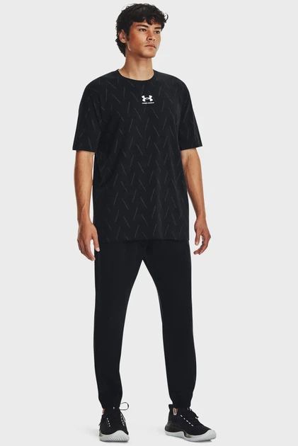Чоловічі чорні спортивні штани UA Stretch Woven Joggers Under Armour SM 1382119-001 - изображение 2