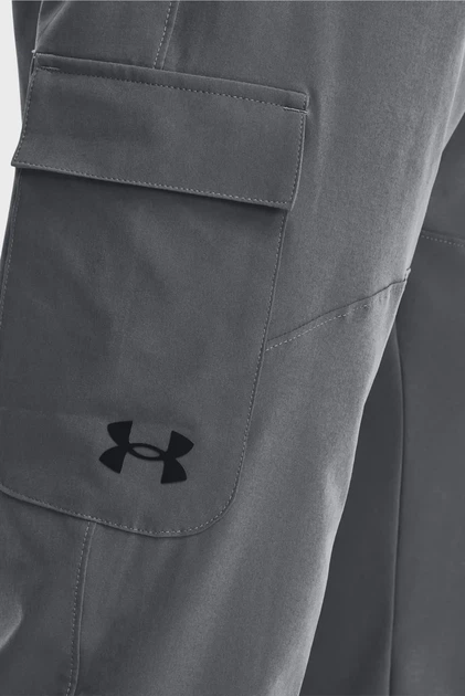 Чоловічі темно-сірі спортивні штани UA Stretch Woven Cargo Pants Under Armour LG 1380358-012 - изображение 4