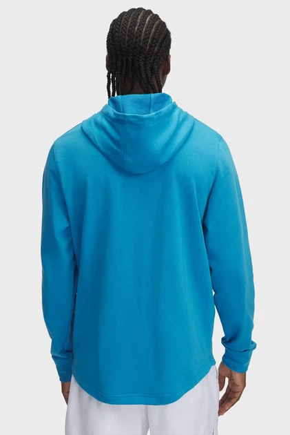 Чоловіче блакитне худі UA Rival Terry Logo Hood Under Armour S 1390141-452 - изображение 2