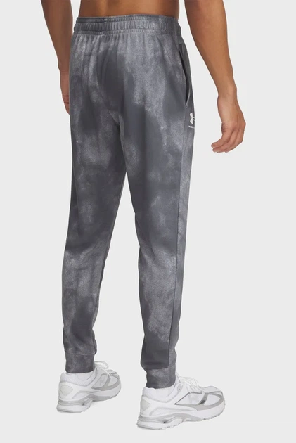 Чоловічі світло-сірі спортивні штани UA Rival Terry AOP Jogger Q1 Under Armour XL 1390143-025 - зображення 3