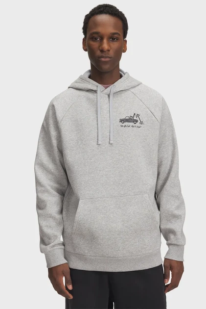Чоловіче сіре худі UA Rival Fleece HBR Logo HD Under Armour S 6003955-011 - Фото 2 Чоловіче сіре худі UA Rival Fleece HBR Logo HD Under Armour S 6003955-011 - изображение 2