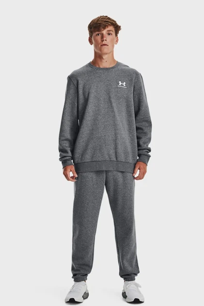 Чоловічий сірий світшот UA Essential Fleece Crew Under Armour XXL 1374250-012 - изображение 2