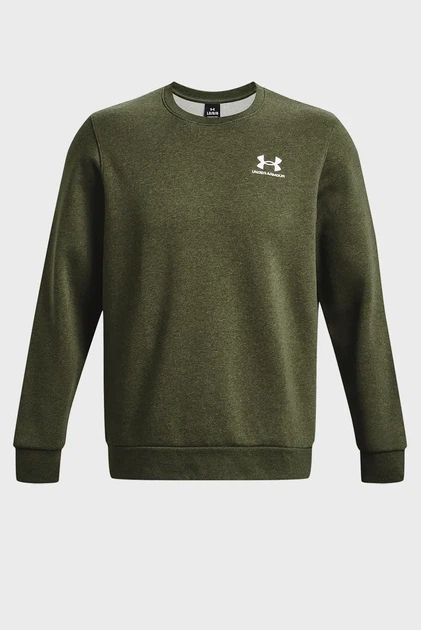 Чоловічий оливковий світшот UA Essential Fleece Crew-GRN Under Armour XXL 1374250-391 - изображение 5