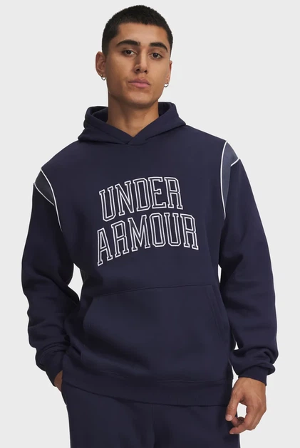 Чоловіче темно-синє худі UA Rival Fleece Nov Hoodie Under Armour MD 6009353-410 - Фото 1 Чоловіче темно-синє худі UA Rival Fleece Nov Hoodie Under Armour MD 6009353-410 - изображение 1