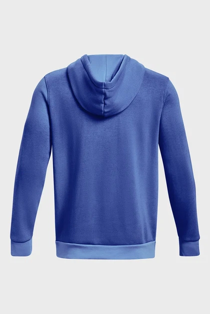 Чоловіче синє худі UA Essential Flc Novelty HD Under Armour S 1381214-400 - изображение 6