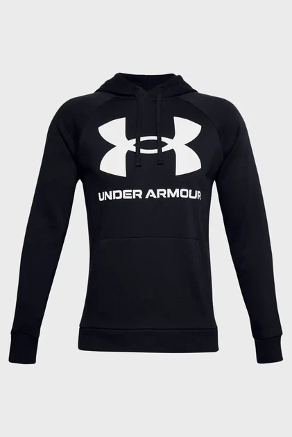Чоловіче чорне худі UA Rival Fleece Big Logo HD Under Armour XL 1357093-001 - изображение 5