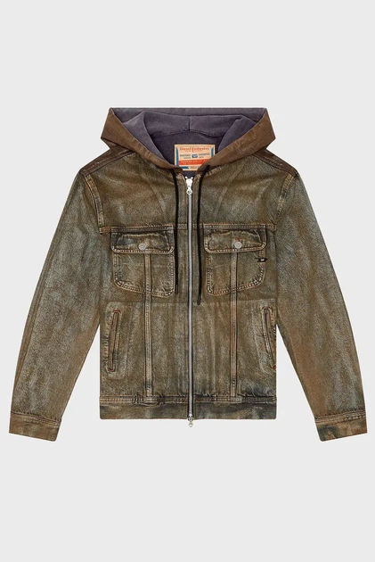 Чоловіча коричнева джинсова куртка D-GROSS-S1 GIACCA Diesel M A14260 0CBDM - зображення 5