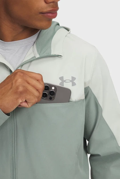Чоловіча м'ятна вітровка Vanish Woven Utility Jacket Under Armour S 1389255-348 - Фото 3 Чоловіча м'ятна вітровка Vanish Woven Utility Jacket Under Armour S 1389255-348 - изображение 3