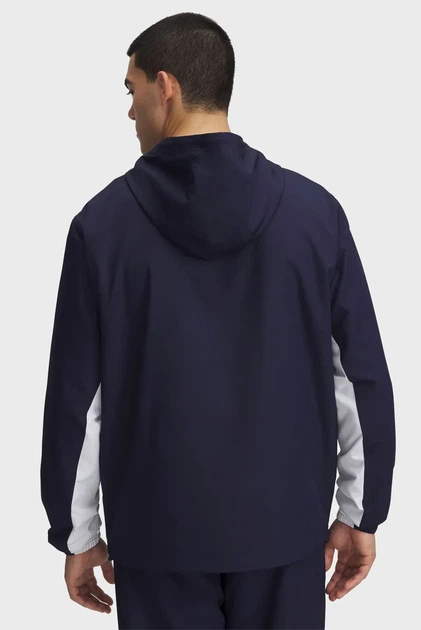 Чоловіча темно-синя вітровка UA Rival Wvn Windbreaker Under Armour SM 1390149-410 - Фото 2 Чоловіча темно-синя вітровка UA Rival Wvn Windbreaker Under Armour SM 1390149-410 - изображение 2