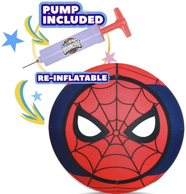 М'яч Eolo-Sport Lit'l Biggie Bouncerz Spiderman (6097017720711) - зображення 2