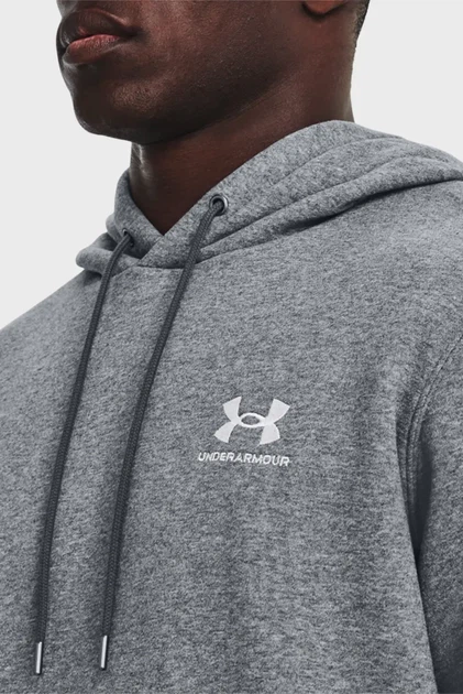 Чоловіче сіре худі UA Essential Fleece Hoodie Under Armour XXL 1373880-012 - Фото 4 Чоловіче сіре худі UA Essential Fleece Hoodie Under Armour XXL 1373880-012 - изображение 4