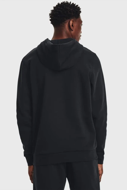 Чоловіче чорне худі UA Essential Fleece Hoodie Under Armour 3XL 1373880-001 - зображення 3