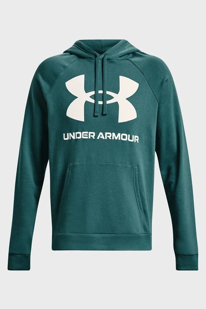 Чоловіче зелене худі UA Rival Fleece Fleece Big Logo HD Under Armour L 1357093-722 - изображение 5