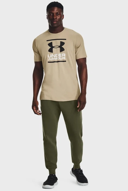 Чоловічі зелені спортивні штани UA Rival Fleece Joggers Under Armour S 1379774-390 - изображение 2