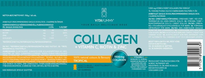Suplement diety VitaYummy Collagen Tropical 60 szt (5713918000639) - Zdjęcie 2 Suplement diety VitaYummy Collagen Tropical 60 szt (5713918000639) - obraz 2