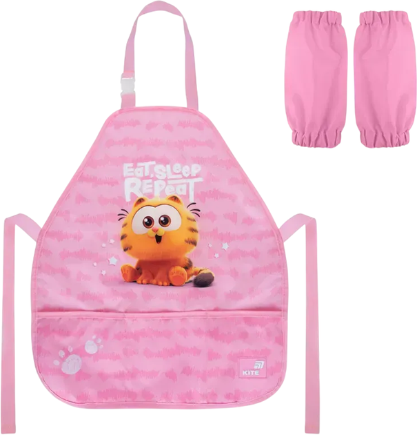 Фартух дитячий Kite Education Garfield THEATRICAL 2024 з нарукавниками 55x47 см (GF26-161) - зображення 2