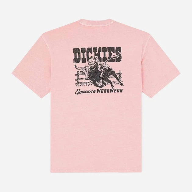 Футболка бавовняна довга чоловіча Dickies Buchtell Ss DK0A883BL471 XL Рожова (800070354520) - зображення 5