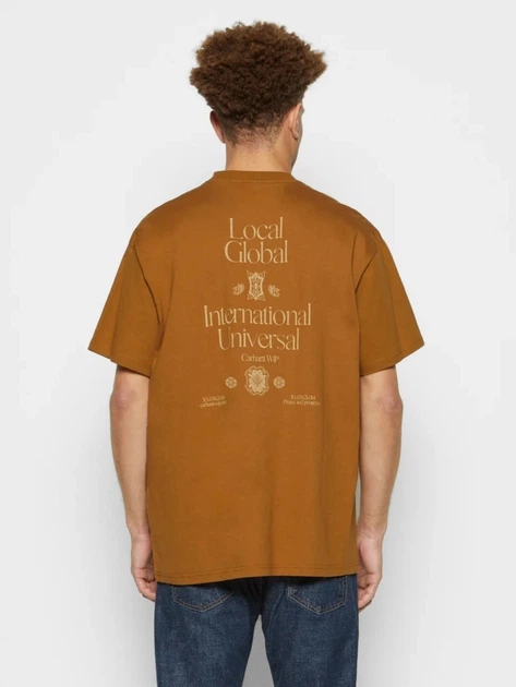 Футболка бавовняна довга чоловіча Carhartt 103296 BRN XS Коричнева (800070358321) - зображення 2