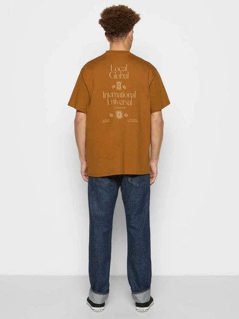 Футболка бавовняна довга чоловіча Carhartt 103296 BRN S Коричнева (800070358322) - зображення 4