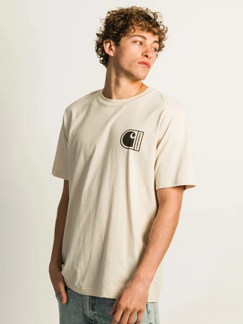 Футболка бавовняна довга чоловіча Carhartt 107048 A16 XL Молочна (800070358352) - зображення 4