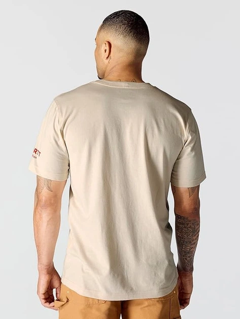 Футболка бавовняна довга чоловіча Carhartt 107050 A16 M Молочна (800070358354) - зображення 2