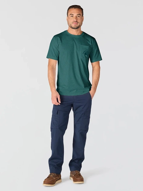 Футболка бавовняна довга чоловіча Carhartt 107317 GO3 L Зелена (800070358361) - зображення 3