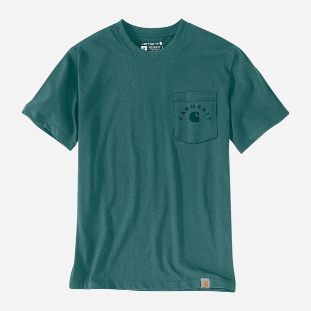 Футболка бавовняна довга чоловіча Carhartt 107317 GO3 L Зелена (800070358361) - зображення 6