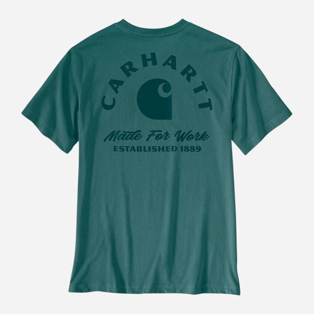 Футболка бавовняна довга чоловіча Carhartt 107317 GO3 S Зелена (800070358359) - зображення 7