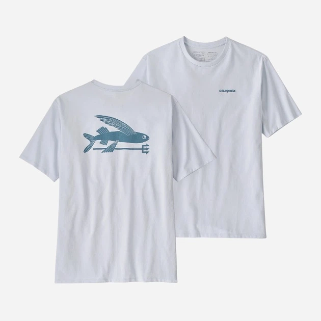 Koszulka bawełniana długa męska Patagonia M'S Flying Fish Responsibili 37598 XL Biała (800070352470) - obraz 8