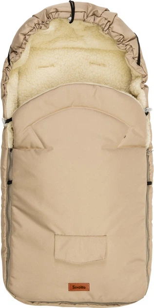Śpiworek do wózka Sensillo Wełna 95 x 40 cm Cappuccino (5902021525041) - obraz 2