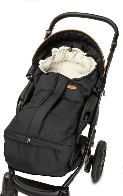 Śpiworek do wózka Sensillo Combi 3w1 polar 100-80 × 45 cm czarno-beżowy (5902021525591) - obraz 3