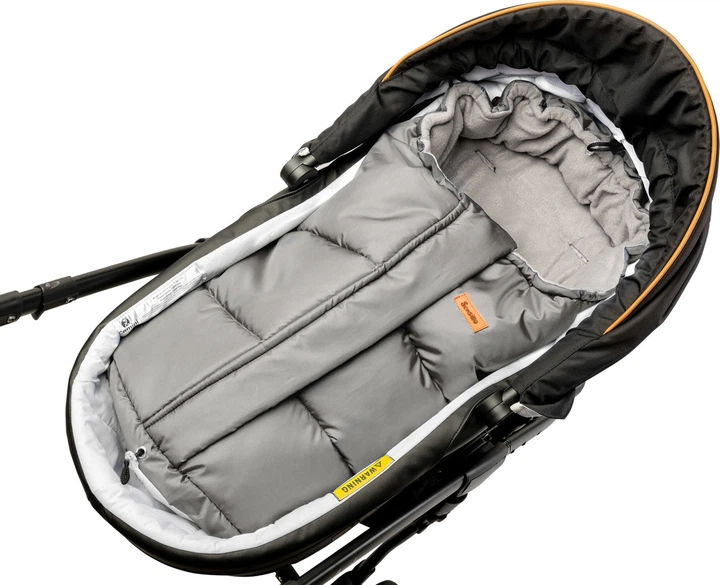 Śpiworek do wózka Sensillo Combi 3w1 polar 100-80 × 45 cm szary (5902021525614) - obraz 4