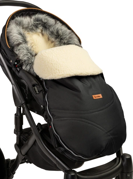 Śpiworek do wózka Sensillo Eskimo wełna 100 x 46 cm czarny (5903076305169) - obraz 5