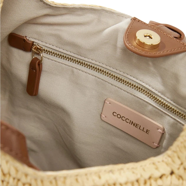 Torebka hobo damska Coccinelle C-Me E1UV1130101 675 Beżowa (800070354225) - obraz 5