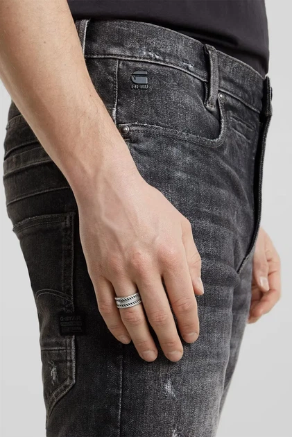 Чоловічі темно-сірі джинси D-Staq 3D Slim G-Star RAW 34-32 D05385,D764 - изображение 4