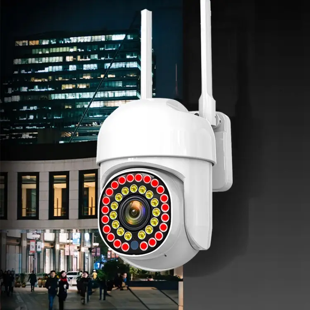 IP камера видеонаблюдения UKC V5 (iCam 365 APP) Wi-Fi 2MP уличная поворотная с ночным видением White (3_08089) - Фото 5 IP камера видеонаблюдения UKC V5 (iCam 365 APP) Wi-Fi 2MP уличная поворотная с ночным видением White (3_08089) - изображение 5