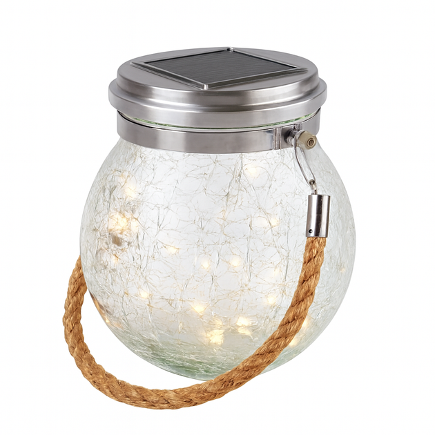 Садовый фонарь RIAS Solar Glass Light 10500 на солнечной батарее Теплый Белый (3_08116) - Фото 1 Садовый фонарь RIAS Solar Glass Light 10500 на солнечной батарее Теплый Белый (3_08116) - изображение 1