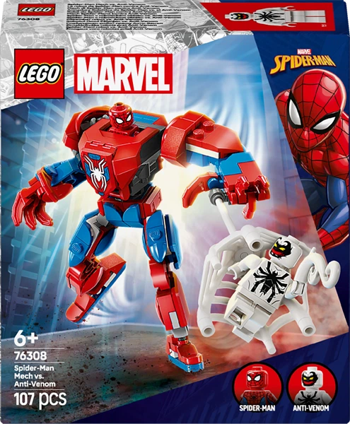Конструктор LEGO Super Heroes Робот Людини-павука проти Анти-Венома 107 деталей (76308) - Фото 1 Конструктор LEGO Super Heroes Робот Людини-павука проти Анти-Венома 107 деталей (76308) - зображення 1
