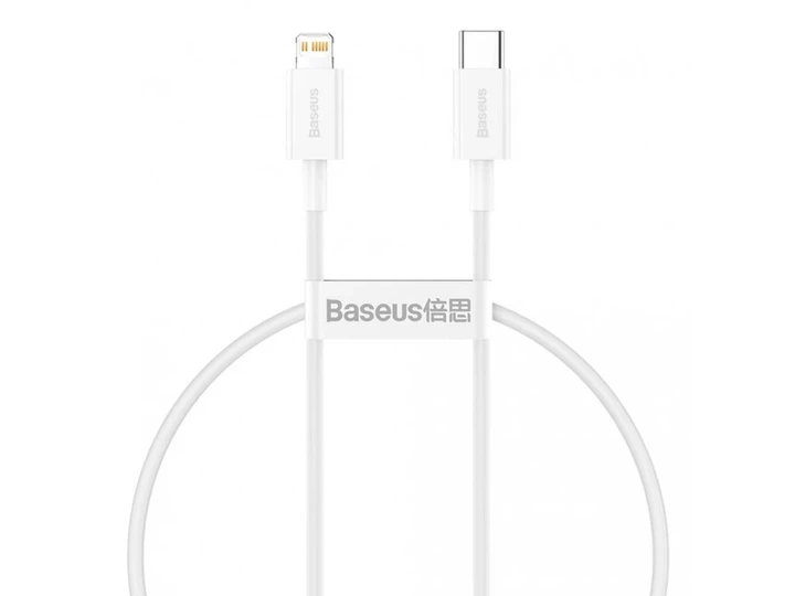 Кабель Baseus Superior Series Fast Charging Data Cable Type-C to iP PD 20W 0.25m White - Фото 1 Кабель Baseus Superior Series Fast Charging Data Cable Type-C to iP PD 20W 0.25m White - зображення 1