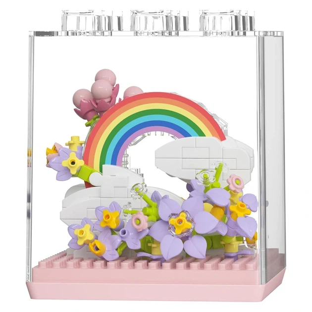 Дитячий Конструктор Flower Language 7346 у колбі, 340 деталей - Фото 2 Дитячий Конструктор Flower Language 7346 у колбі, 340 деталей - изображение 2