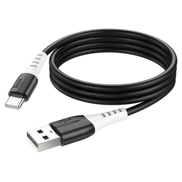 Кабель HOCO X82 USB to Type-C 3A, 1m, silicone, silicone connectors, Black - Фото 1 Кабель HOCO X82 USB to Type-C 3A, 1m, silicone, silicone connectors, Black - зображення 1