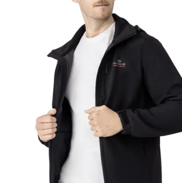 Ветровка мужская AVECS Softshell Демисезонная куртка Черная - Фото 5 Ветровка мужская AVECS Softshell Демисезонная куртка Черная - изображение 5