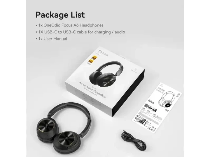 Навушники з мікрофоном OneOdio A6 Black - зображення 7