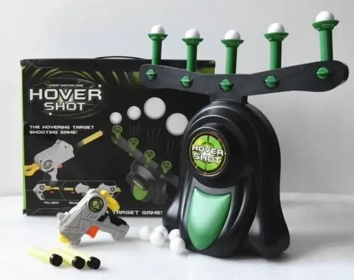 Воздушный тир, Детская игра пистолет с дротиками и летающие мишени Hover Shot, “Стрелялки” с бластером - изображение 6