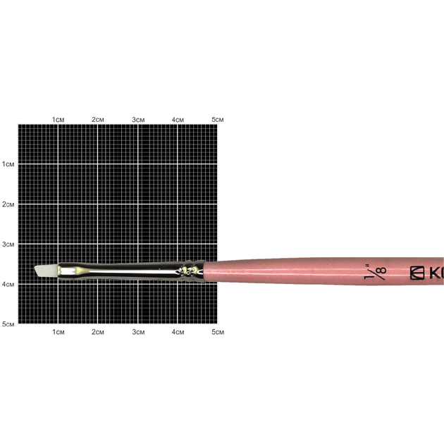 Пензель синтетика кутова Flamingo 1023A №1/8 коротка ручка KOLOS - Фото 1 Пензель синтетика кутова Flamingo 1023A №1/8 коротка ручка KOLOS - изображение 1